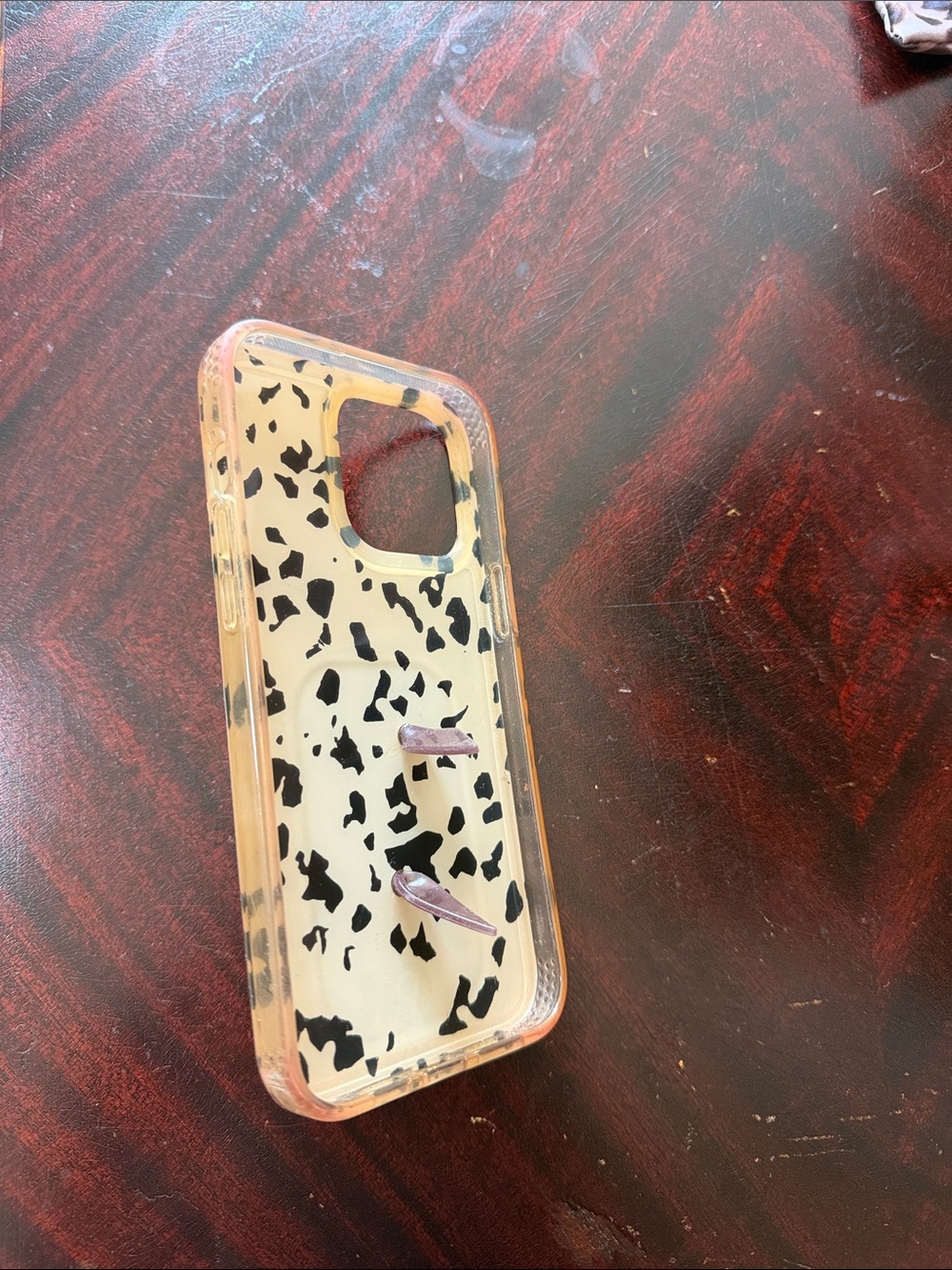 Loopy Case Leopard Print Phone Case with Wrist Loop - Cream & Black - Picture 2 of 2